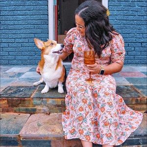 NORDSTROM RACK FLORAL MIDI DRESS